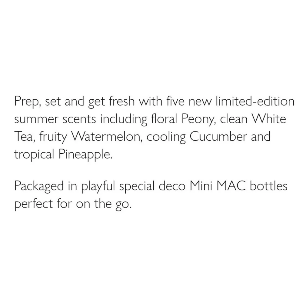 MAC // ltd ed tropical prime fix+ 3 piece mini travel set